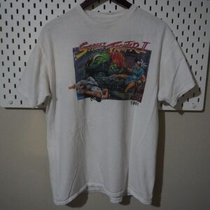 Vintage Street Fighter II‎ 1991 T-Shirt Capcom Gaming Retro Large White Blanka